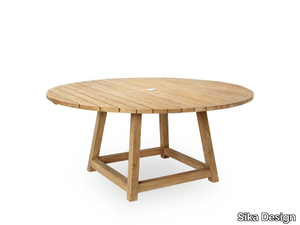 GEORGE - Round teak table _ Sika Design