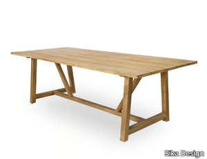 GEORGE - Rectangular teak garden table _ Sika Design