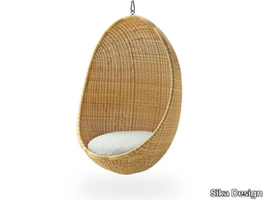 HANGING EGG EXTERIOR - Alu-Rattan and ArtFibre garden hanging chair _ Sika Design