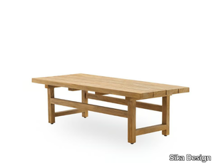 JULIAN - Rectangular teak garden side table _ Sika Design