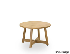 VICTOR - Round teak coffee table _ Sika Design