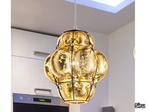 FOGLIA ORO MS 207 - Murano glass pendant lamp _ Siru