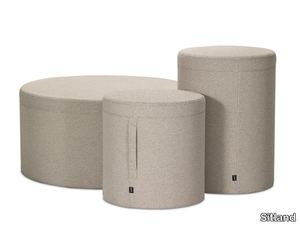 DODO - Upholstered round fabric pouf _ Sitland