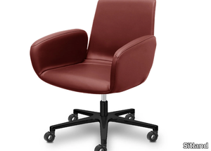 WHY NOT - Swivel upholstered leather office chair _ Sitland