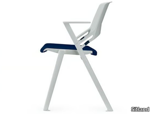 GREEN'S - Plastic chair with armrests with linking device _ Sitland