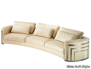 OCEAN - Curved leather sofa _ Siwa Soft Style