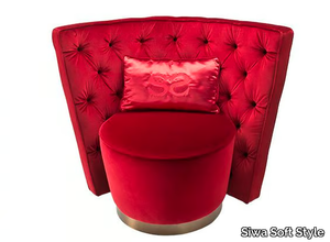 VOILE - Tufted swivel fabric armchair _ Siwa Soft Style