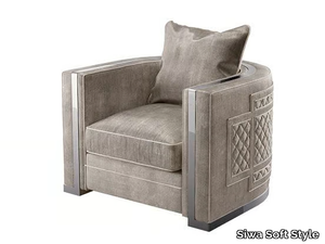 VERT - Fabric armchair with armrests _ Siwa Soft Style