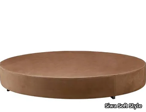 EASY - Oval low leather coffee table _ Siwa Soft Style