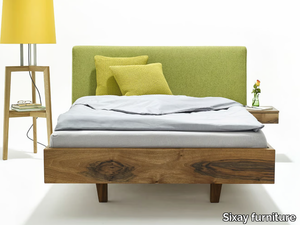 ANNA - Wooden double bed with upholstered headboard _ Sixay furniture