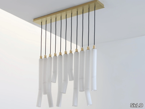 FOLD LINEAR - LED blown glass pendant lamp _ SkLO