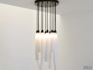 FOLD ROUND - LED blown glass pendant lamp _ SkLO