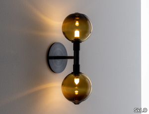 STEM 2X - Blown glass wall lamp / ceiling lamp _ SkLO