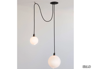 DRAPE COMPOSITION 1 - Blown glass pendant lamp _ SkLO