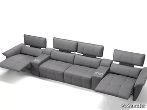 ADRIA KINO - Recliner 4 seater leather sofa _ Sofanella