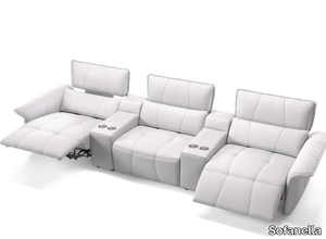 ADRIA KINO - Recliner 3 seater leather sofa _ Sofanella