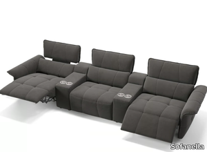 ADRIA KINO - Recliner 3 seater fabric sofa _ Sofanella