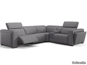 ANCONA - Corner leather sofa _ Sofanella