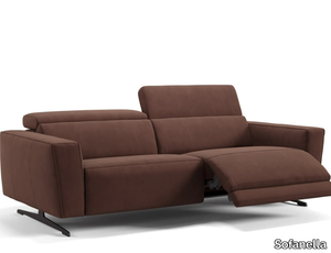 ALESSO - 3 seater sled base fabric sofa _ Sofanella