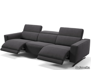 ALESSO XXL - 3 seater sled base fabric sofa _ Sofanella