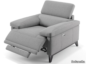 CELANO - Relaxing fabric armchair with armrests _ Sofanella