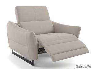 MODENA - Sled base fabric armchair with armrests _ Sofanella