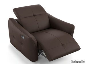 CASADO - Recliner leather armchair with armrests _ Sofanella