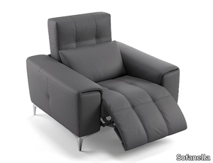 SALENTO - Leather armchair with armrests _ Sofanella