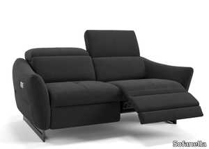 MODENA - 2 seater sled base fabric sofa _ Sofanella