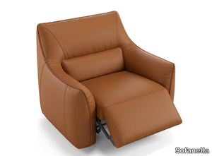 PESARO - Leather armchair with armrests _ Sofanella