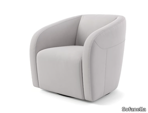 PESARO - Swivel fabric armchair with armrests _ Sofanella