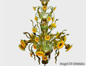 VAN GOGH SUNFLOWERS DELUXE - Murano glass chandelier _ Sogni Di Cristallo