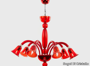 BOREALIS IN GIU' - Murano glass chandelier _ Sogni Di Cristallo