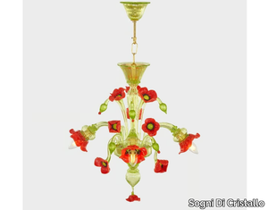 VAN GOGH PAPAVERI - Murano glass chandelier _ Sogni Di Cristallo