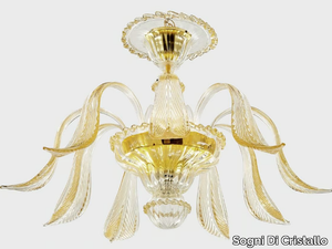 AFRODITE WITH LEAVES - Murano glass ceiling lamp _ Sogni Di Cristallo