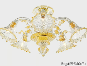 APOLLO D'ORO - Murano glass ceiling lamp _ Sogni Di Cristallo