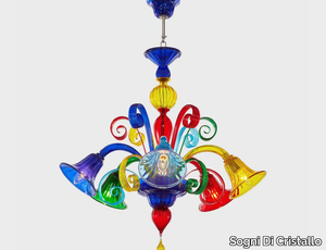 ARLECCHINO IN GIÙ - Murano glass chandelier _ Sogni Di Cristallo