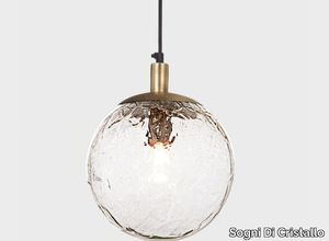 BALL #013 - Handmade blown glass pendant lamp _ Sogni Di Cristallo