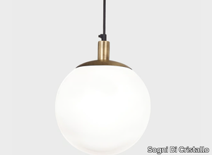 BALL #015 - Handmade blown glass pendant lamp _ Sogni Di Cristallo