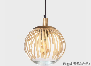 BALL #006 - Handmade blown glass pendant lamp _ Sogni Di Cristallo