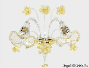 EURIDICE D'ORO - Handmade Murano glass wall lamp _ Sogni Di Cristallo