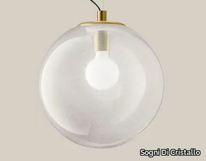 SPHERA #2 - Handmade blown glass pendant lamp _ Sogni Di Cristallo