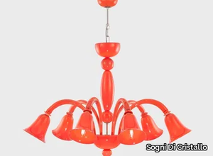 BOREALIS LIVING CORAL IN GIU' - Murano glass chandelier _ Sogni Di Cristallo