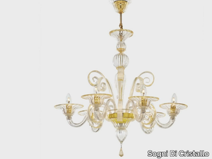 MERCURIO D'ORO - Handmade Murano glass chandelier _ Sogni Di Cristallo