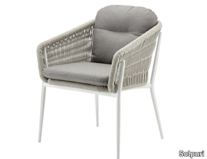 CESTINO - Aluminium chair with armrests with integrated cushion _ Solpuri