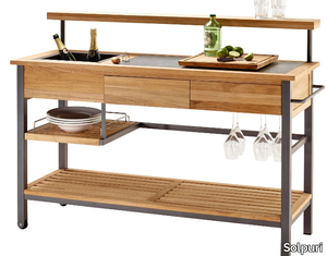 BUTLER - Teak drinks trolley _ Solpuri