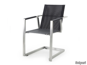 ALLURE - Cantilever garden chair with armrests _ Solpuri