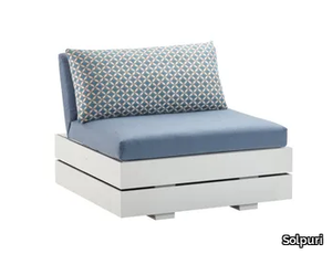 BOXX LOUNGE - Upholstered modular fabric garden armchair _ Solpuri