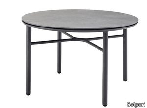 LOOP LOUNGE - Round low aluminium garden side table _ Solpuri