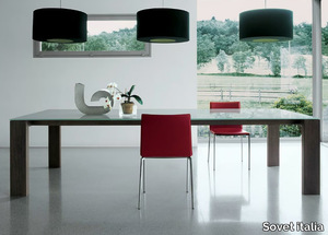 TORONTO - Rectangular wood and glass table _ Sovet italia